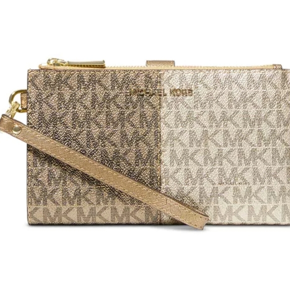 Michael kors Signature Jet Set Medium Double Zip Wristlet Wallet - Picture 2 of 11